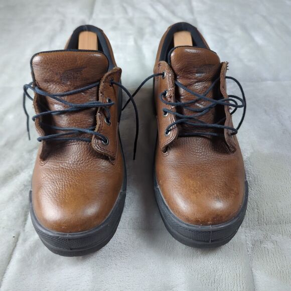 Red Wing Men's Steel Toe Model 6611 Made USA Work Shoes Size 9.5D Brown Leather - Picture 2 of 10